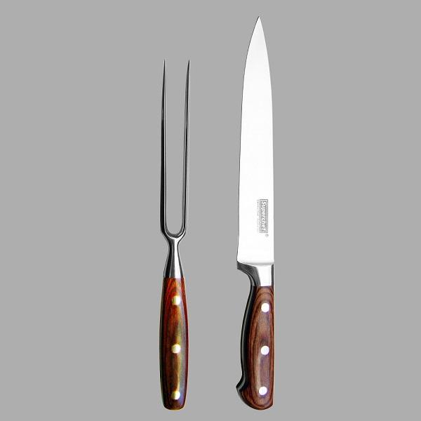 2-pc Carving Set | Brown Pakka!!salesprice