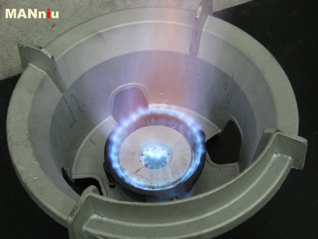 F1 Inward-turning closed burner head